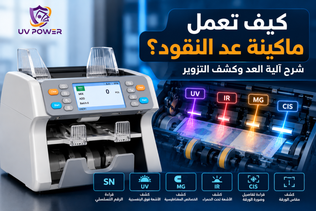 كيف تعمل ماكينة عد النقود وتقنيات كشف التزوير